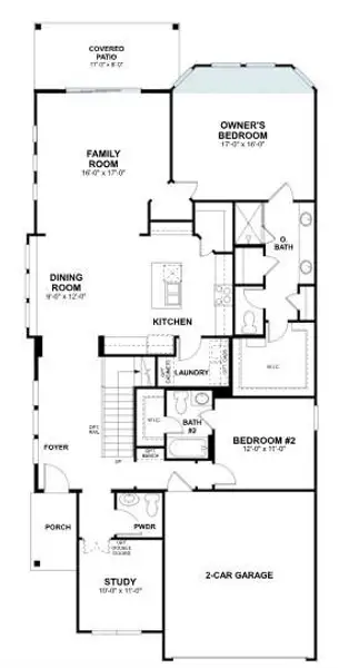 2D floor plan layout of this home in Cedar Brook, Leander, TX (Image 3).