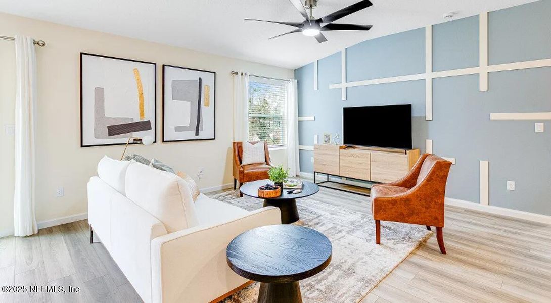 Furnished interior view inside a new home in Holstein Crossing: Holstein Crossing 50s, Green Cove Springs (Image 6).