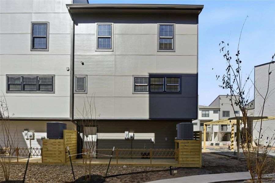 Modern townhouse with a clean exterior.