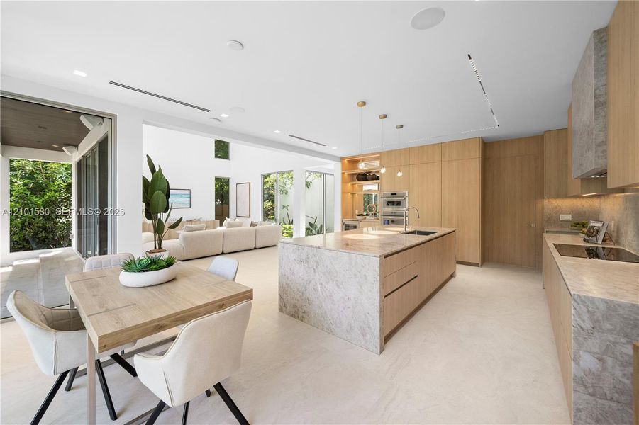 Furnished interior view inside a new home in , Miami (Image 9).