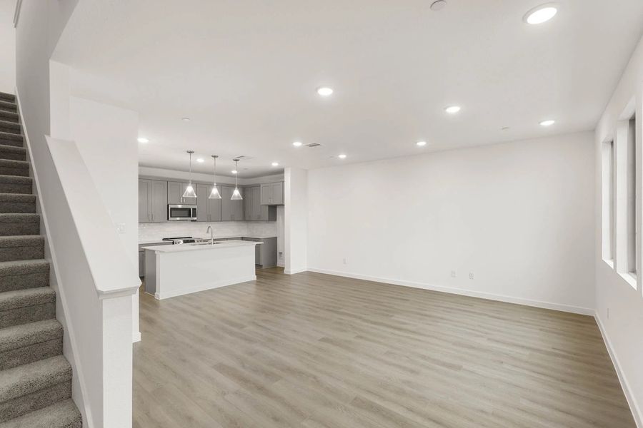 Open Kitchen-Living-Dining Room featuring the Milan Collection
