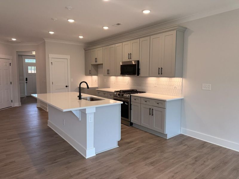 Furnished interior view inside a new home in Blythe Mill Townhomes, Waxhaw (Image 6).