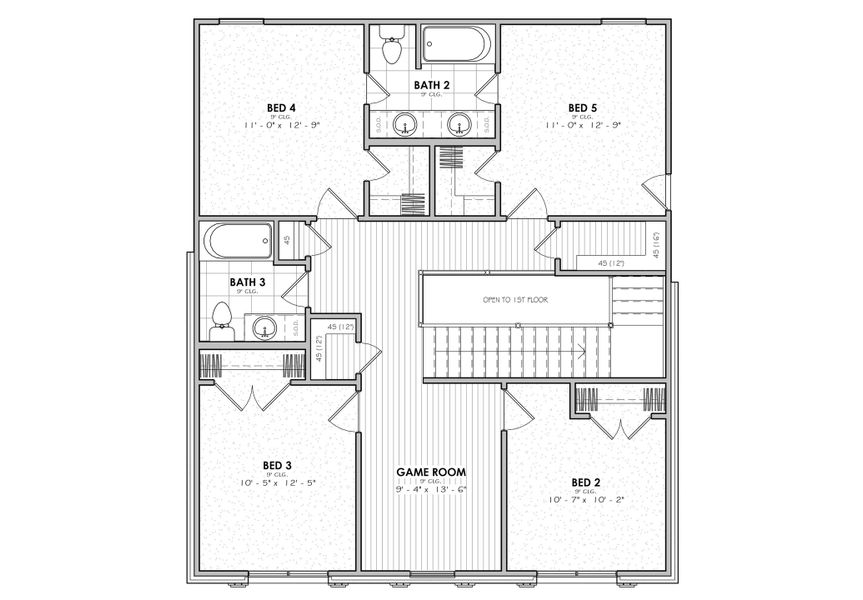 2D floor plan layout for the The Chateau Heritage by Manuel Builders in Chapel Bend, Montgomery, TX (Image 3). 2D floor plan layout for the The Chateau Heritage by Manuel Builders in Chapel Bend, Montgomery, TX (Image 3).