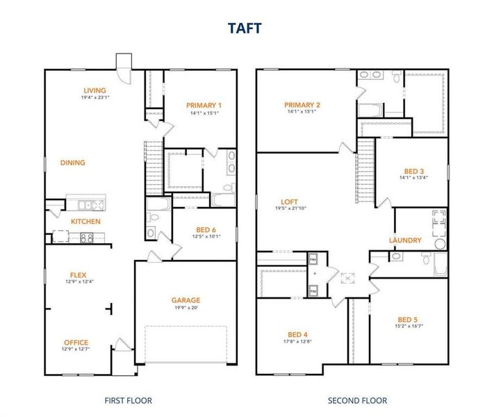 2D floor plan layout of this home in Still Water Lake, Godley, TX (Image 3). 2D floor plan layout of this home in Still Water Lake, Godley, TX (Image 3).