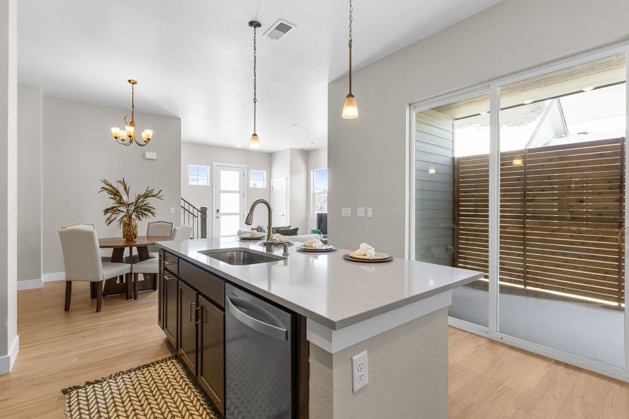 Furnished interior view inside a new home in Trailside on Harmony, Timnath (Image 44).