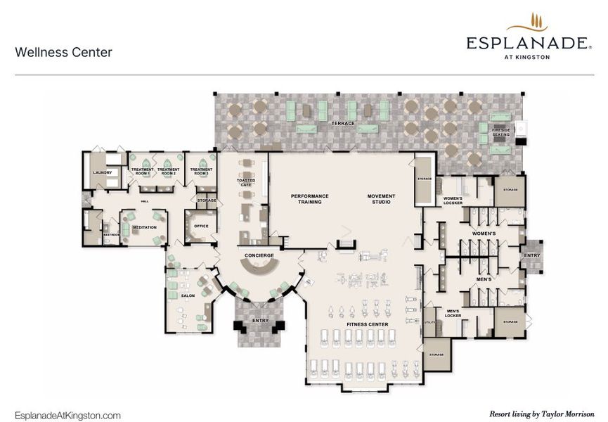 2D floor plan layout of this home in Esplanade at Kingston, Estero, FL (Image 3).