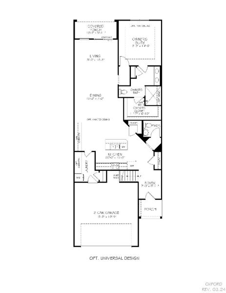 2D floor plan layout of this home in The Courtyards at Oak Grove, Durham, NC (Image 23).