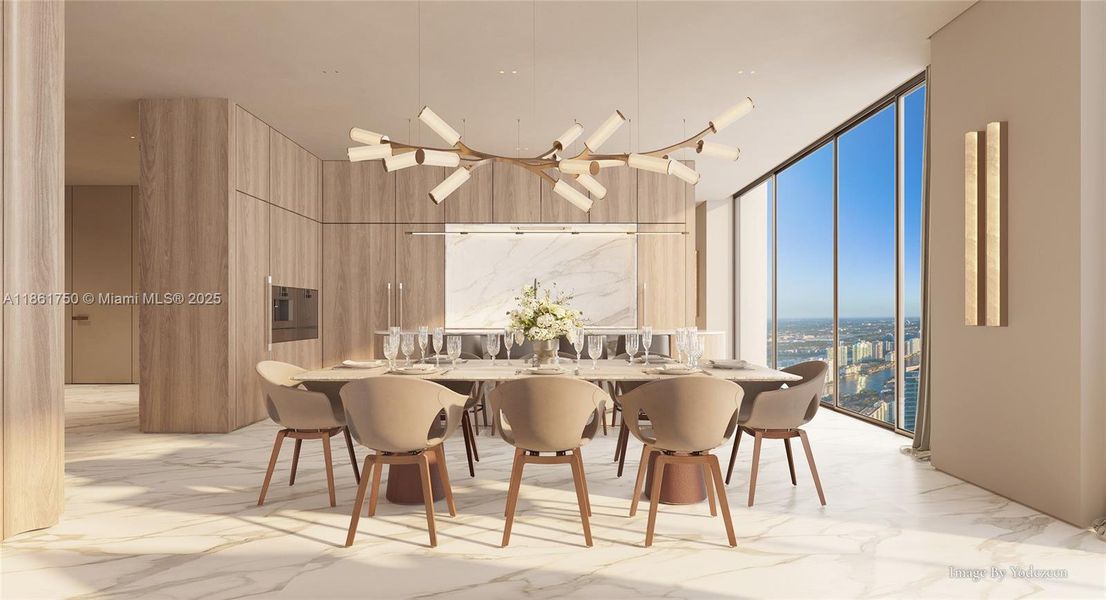 Furnished interior in a model home at St. Regis Residences in Sunny Isles Beach (Image 6).