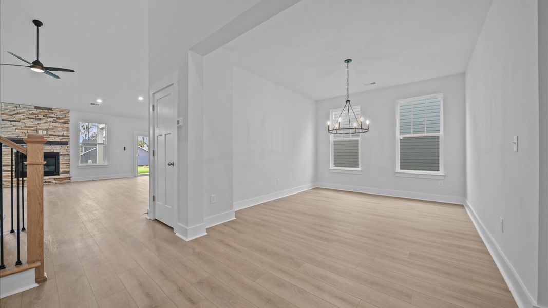 Memorable meals start in this exclusive dining space featuring elegant trim and natural light Memorable meals start in this exclusive dining space featuring elegant trim and natural light