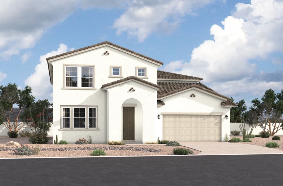 Representative exterior photo of a completed home built from the Patagonia by Beazer Homes in Montana Vista: Summit, Buckeye, AZ (Image 10). Representative exterior photo of a completed home built from the Patagonia by Beazer Homes in Montana Vista: Summit, Buckeye, AZ (Image 10).