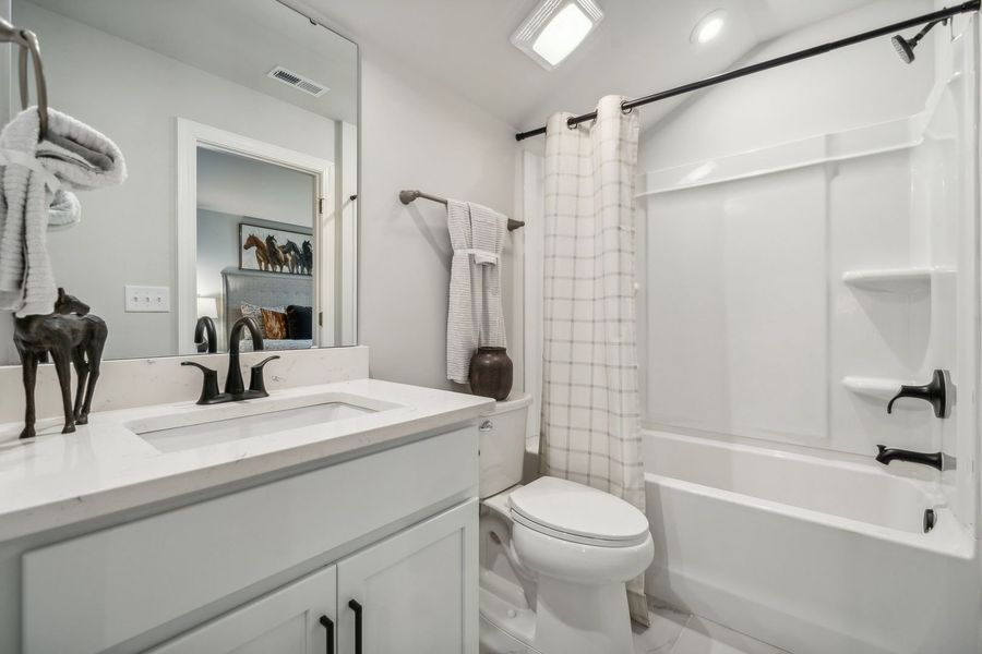 Furnished interior view inside a new home in The Beacon at Old Peachtree Single Family Homes, Lawrenceville (Image 247).