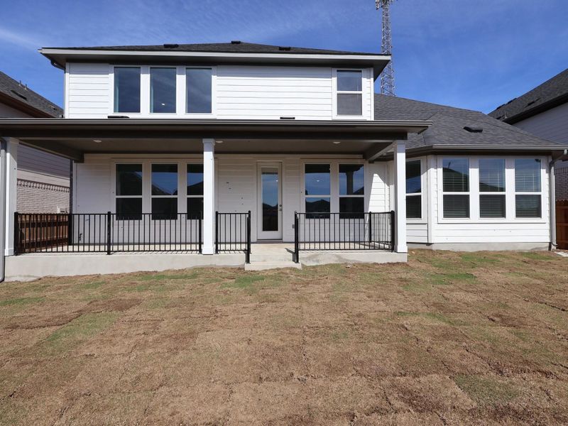 Exterior details and patio area of a home in Edgewood, Leander (Image 2). Exterior details and patio area of a home in Edgewood, Leander (Image 2).