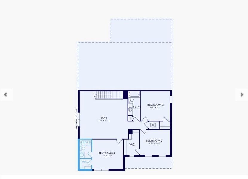 2D floor plan layout of this home in The Reserve at Eastpointe, Palm Beach Gardens, FL (Image 2).