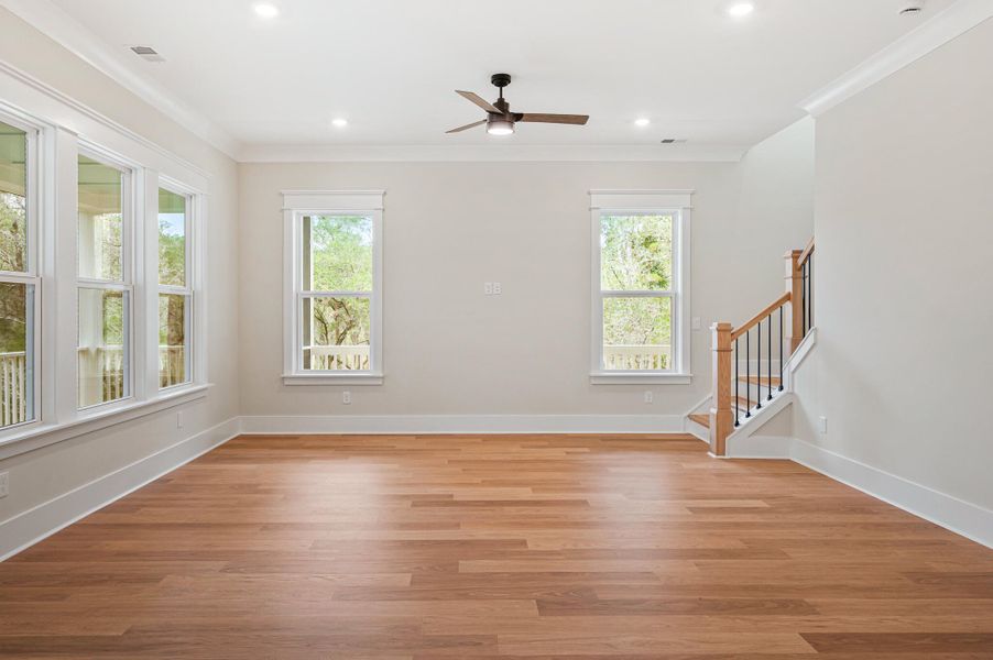 Spacious, unfurnished interior of a new home in Ferryboat Landing, Charleston (Image 20). Spacious, unfurnished interior of a new home in Ferryboat Landing, Charleston (Image 20).