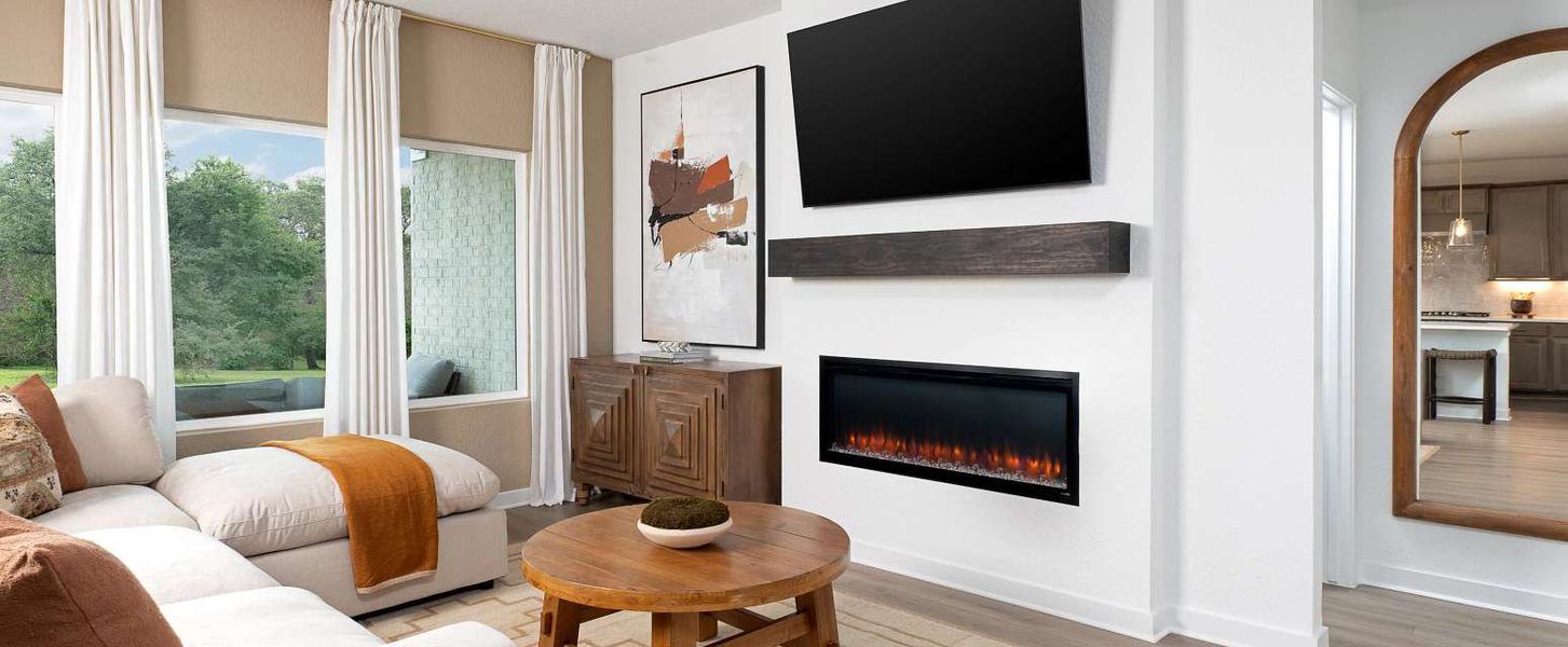 Representative furnished interior of a home built from the Jordan by Ashton Woods in Hennersby Hollow, San Antonio (Image 6).