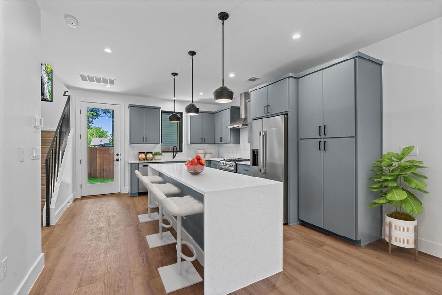 Open Floorplan with Center Kitchen Island