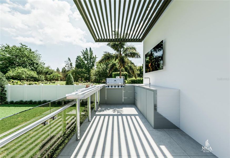 Exterior details and patio area of a home in , Tampa (Image 3). Exterior details and patio area of a home in , Tampa (Image 3).