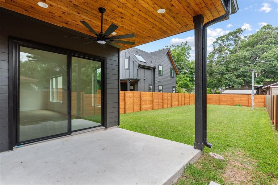 Exterior details and patio area of a home in , Austin (Image 29).