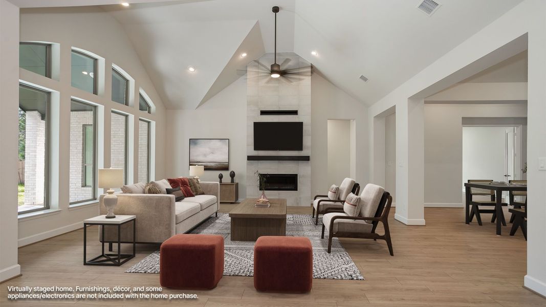 Furnished interior view inside a new home in The Woodlands Hills, Willis (Image 5).