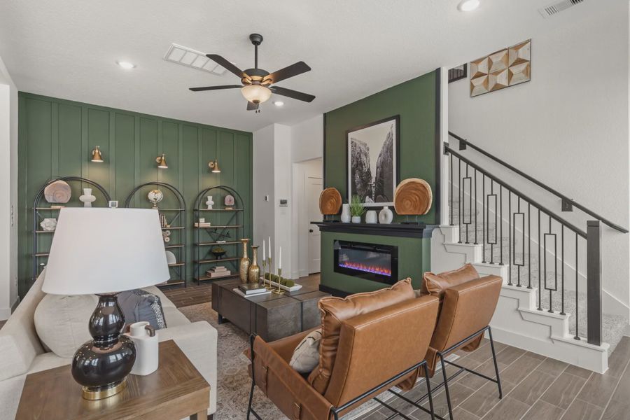 Representative furnished interior of a home built from the Chantilly 2 by Chesmar Homes in Park Hill, Stafford (Image 6).