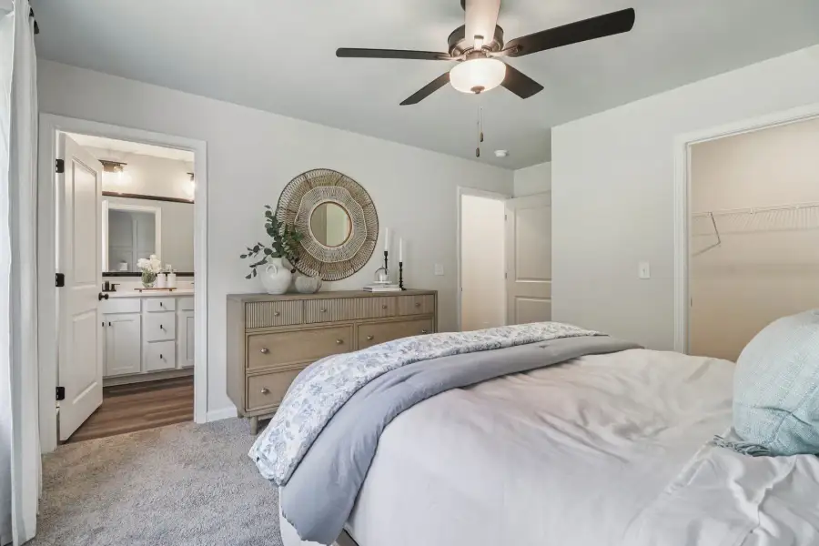 Furnished interior view inside a new home in Piney Woods Bluff, Columbia (Image 24). Furnished interior view inside a new home in Piney Woods Bluff, Columbia (Image 24).