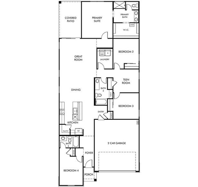 2D floor plan layout for the Jubilee by Meritage Homes in Meritage Homes by Teravalis - Estate Series, Buckeye, AZ (Image 5). 2D floor plan layout for the Jubilee by Meritage Homes in Meritage Homes by Teravalis - Estate Series, Buckeye, AZ (Image 5).