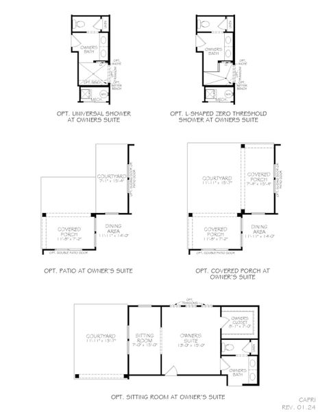 2D floor plan layout for the Capri by Epcon Communities in Lakeside at Millican Reserve, College Station, TX (Image 26).