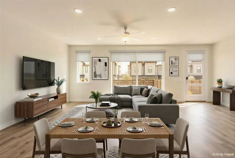 Furnished interior view inside a new home in Willow Grove Townhomes, Melissa (Image 6).