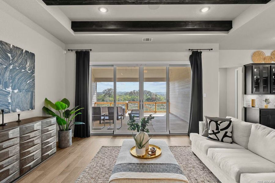 Furnished interior view inside a new home in Potranco Oaks, Castroville (Image 28). Furnished interior view inside a new home in Potranco Oaks, Castroville (Image 28).