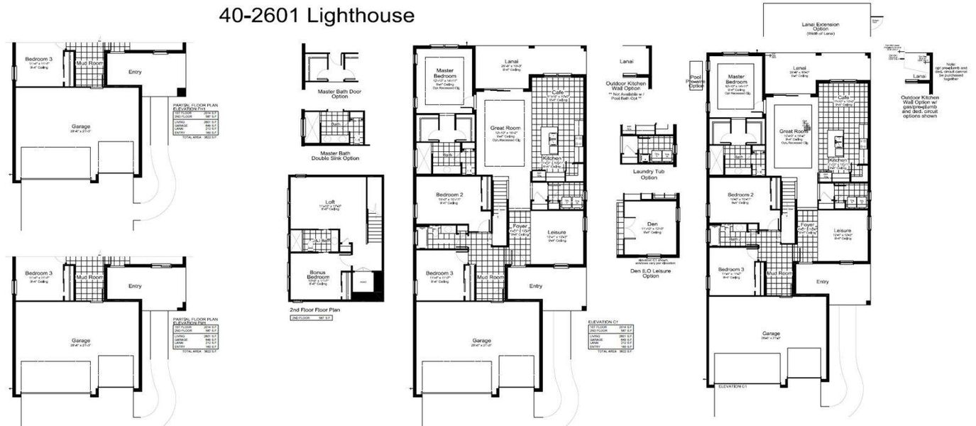 2D floor plan layout for the Lighthouse by Neal Communities in Palm Grove Real Estate and Homes for Sale in Lakewood Ranch, FL - Neal Communities, Lakewood Ranch, FL (Image 3).