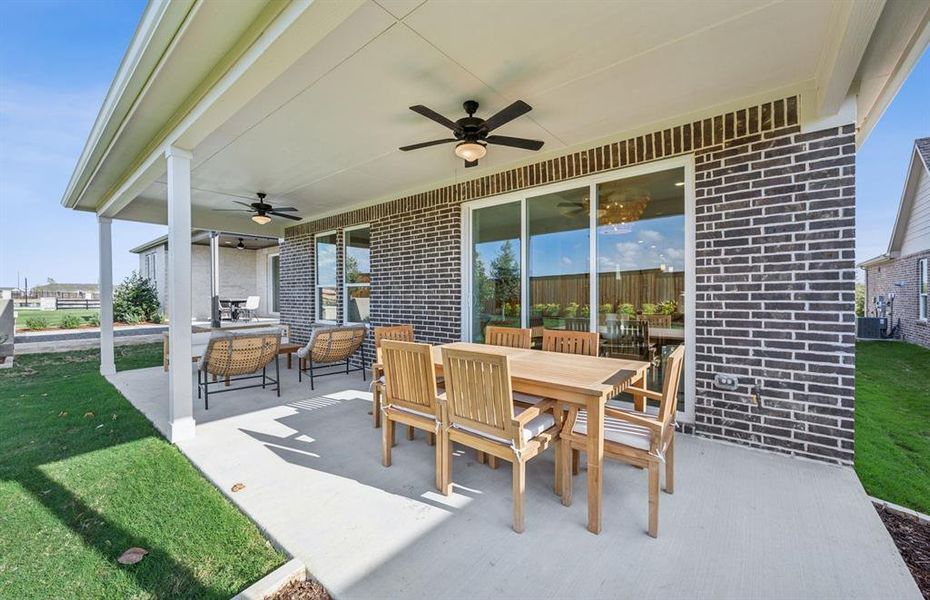 Beautiful large backyard with covered patio *Model Representation*