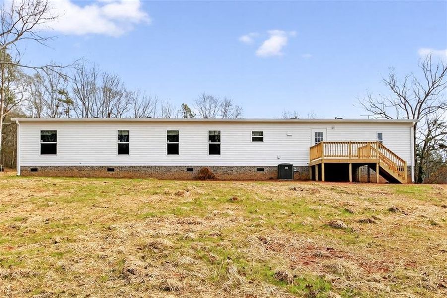 Exterior details and patio area of a home in , Royston (Image 1).