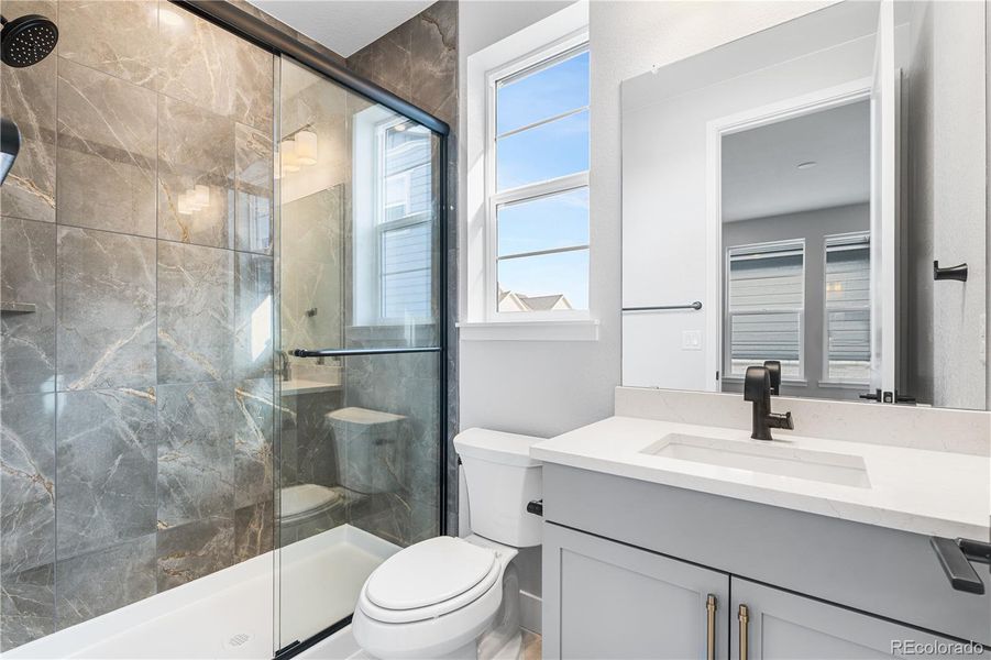 Furnished interior view inside a new home in Luxe at The Canyons, Castle Pines (Image 29).