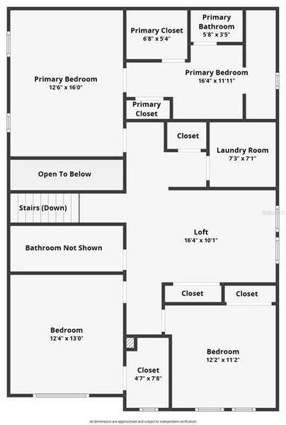 2D floor plan layout of this home in Rhett's Ridge, Apopka, FL (Image 7).