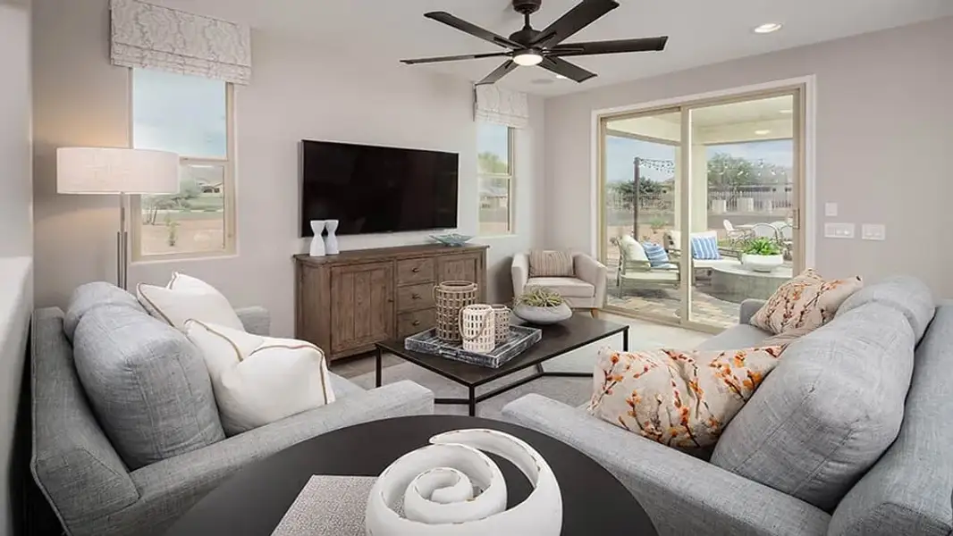 Furnished interior view inside a new home in Estrella, Goodyear (Image 5). Furnished interior view inside a new home in Estrella, Goodyear (Image 5).