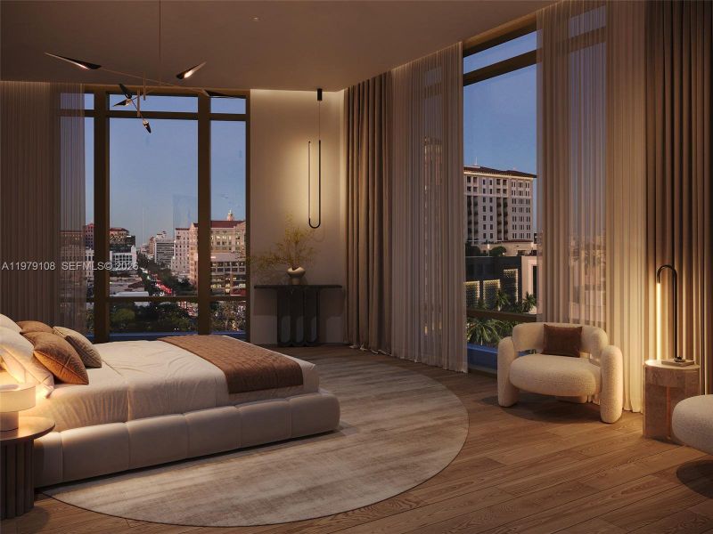 Furnished interior view inside a new home in , Coral Gables (Image 6).