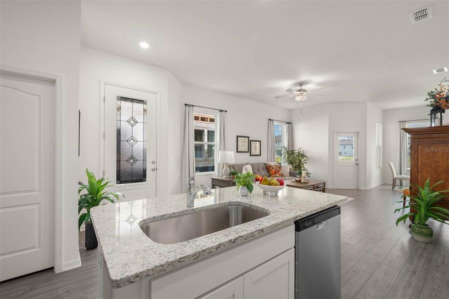 Furnished interior view inside a new home in Sol Vista, Dundee (Image 11). Furnished interior view inside a new home in Sol Vista, Dundee (Image 11).