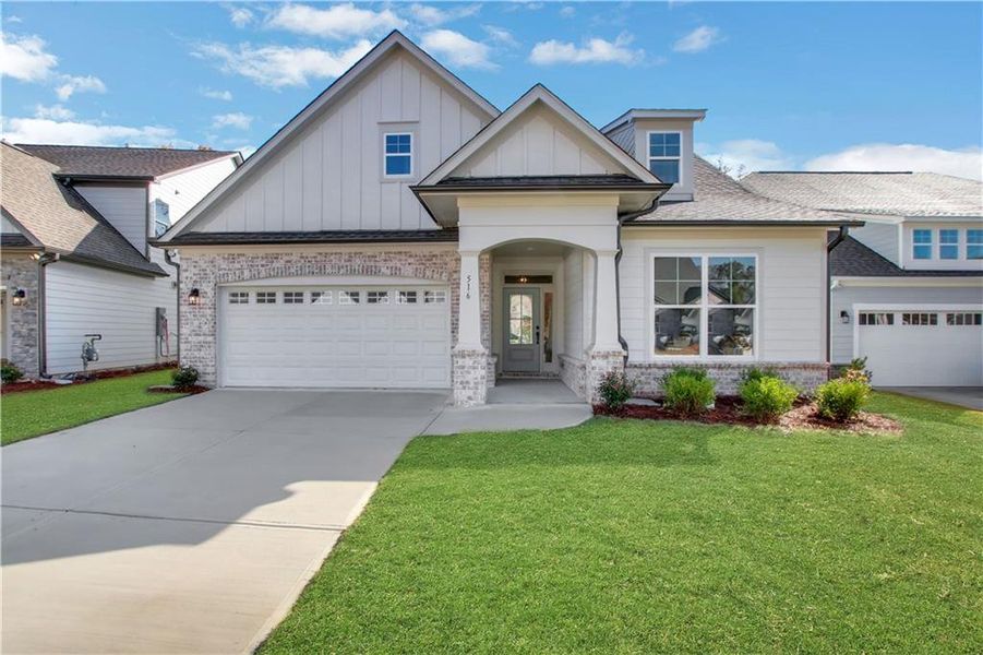 Front exterior of a new home in Marble Tree, Ball Ground, GA, highlighting curb appeal (Image 2).