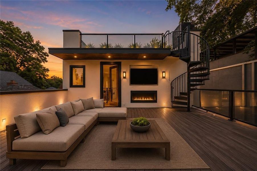 Exterior details and patio area of a home in , Atlanta (Image 11).