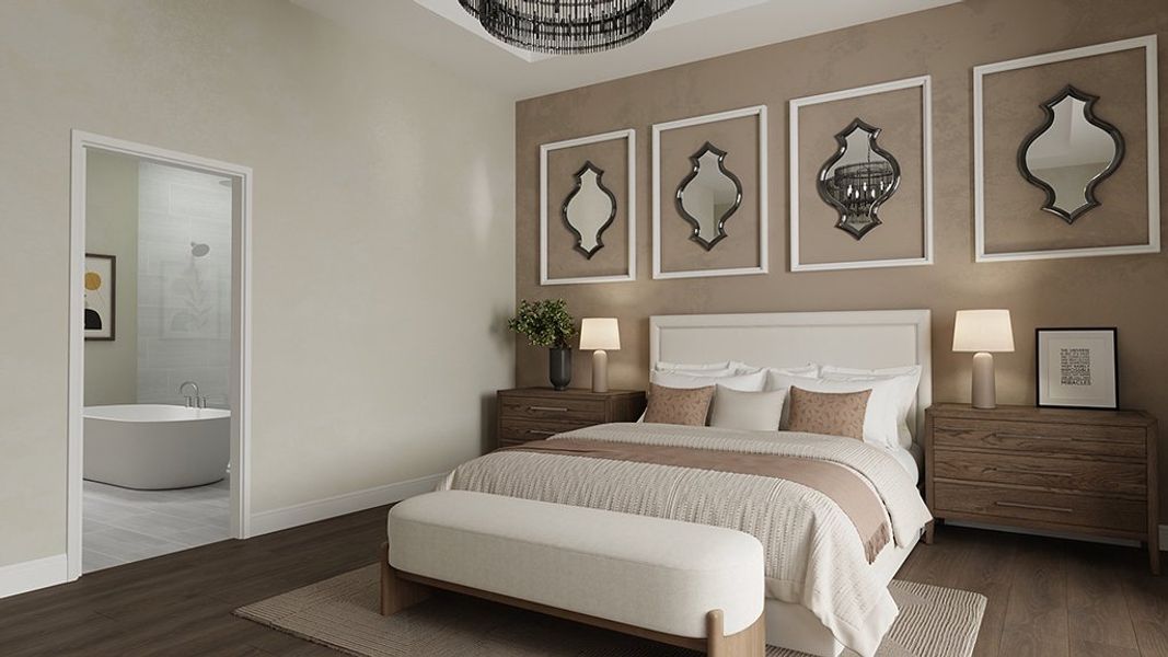Representative furnished interior of a home built from the Ravenna by Taylor Morrison in Esplanade at Solaeris, Port St. Lucie (Image 17).