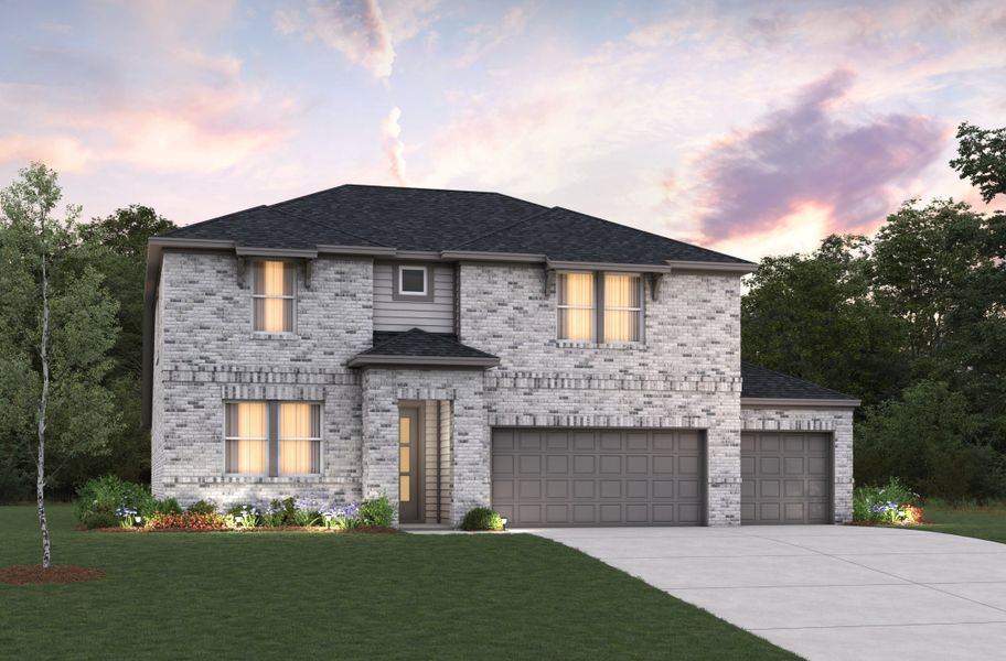 Representative exterior photo of a completed home built from the Rainier by Beazer Homes in Sunrise Cove, Texas City, TX (Image 2).