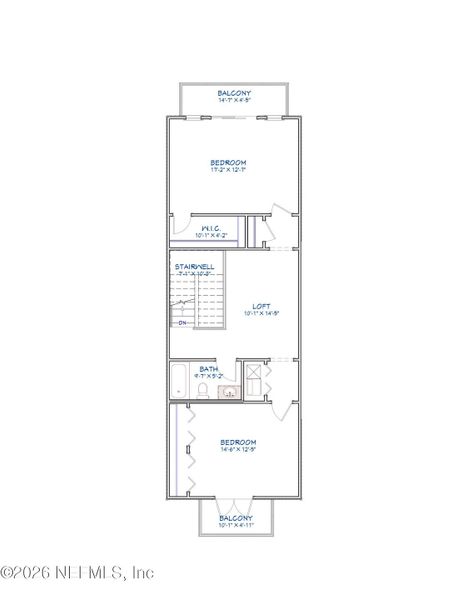 2D floor plan layout of this home in , Jacksonville, FL (Image 7).