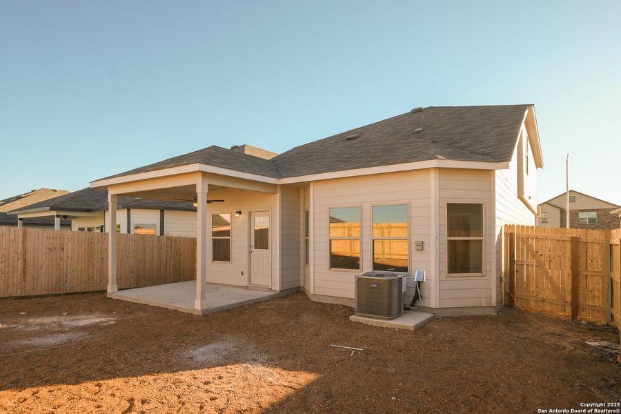 Exterior details and patio area of a home in Park Place, New Braunfels (Image 3). Exterior details and patio area of a home in Park Place, New Braunfels (Image 3).