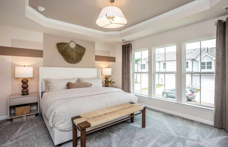 Furnished interior view inside a new home in Exchange at 401, Raleigh (Image 7).