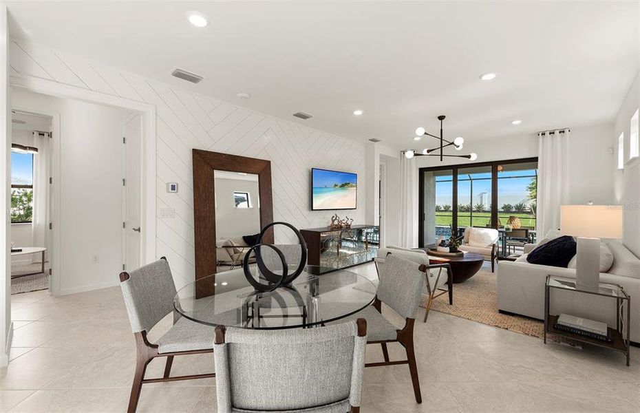 Furnished interior view inside a new home in BeachWalk by Manasota Key, Englewood (Image 3). Furnished interior view inside a new home in BeachWalk by Manasota Key, Englewood (Image 3).
