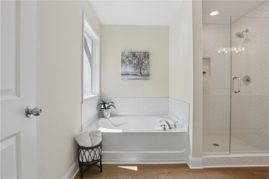 Furnished interior view inside a new home in , Flowery Branch (Image 7).