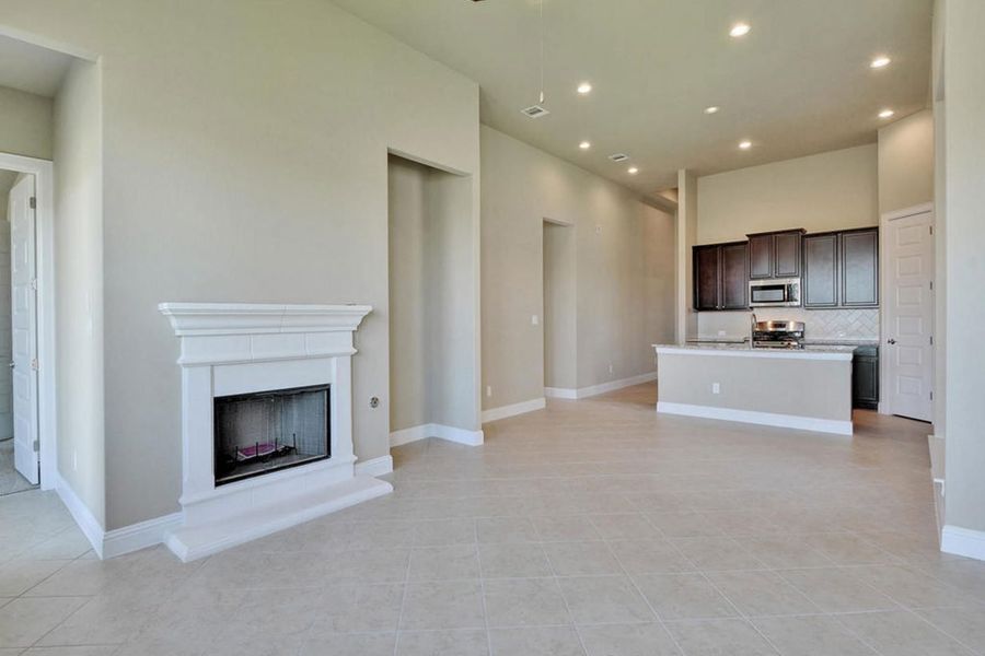 Representative unfurnished interior of a home built from the Oaks 1793 by Brohn Homes in Oaks at San Gabriel, Georgetown (Image 11).