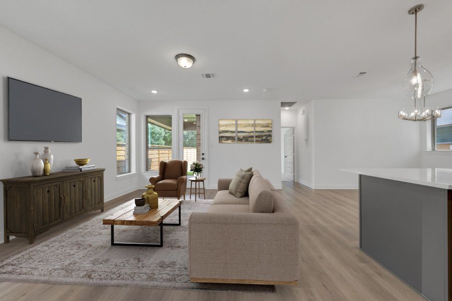 Furnished interior view inside a new home in Solterra - Garden Series, Mesquite (Image 6).