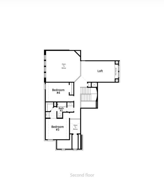 2D floor plan layout for the Middleton Plan by Highland Homes in Mosaic: Artisan Series - 50ft. Lots, Prosper, TX (Image 5).