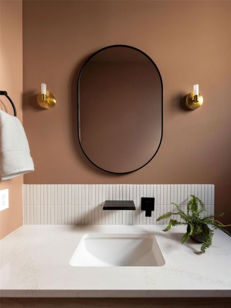 Bathroom featuring vanity